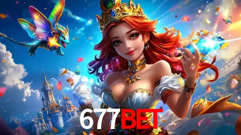 A princesa de um reino de fantasia mágico, com seu pequeno dragão, apresentando um mundo de prêmios encantados nos jogos de caça-níqueis do cassino 677bet.